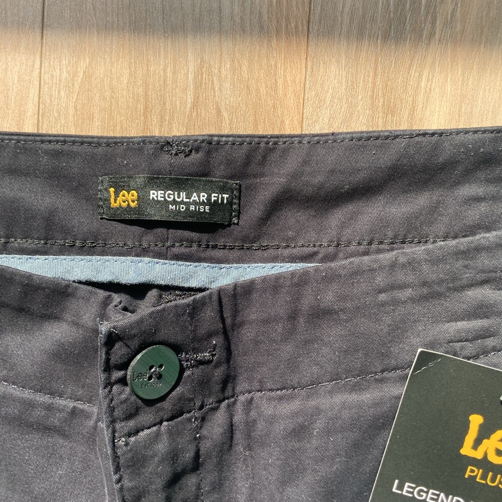 Lee black midrise Bermuda short regular fit legendary Style size 24W - Picture 7 of 17